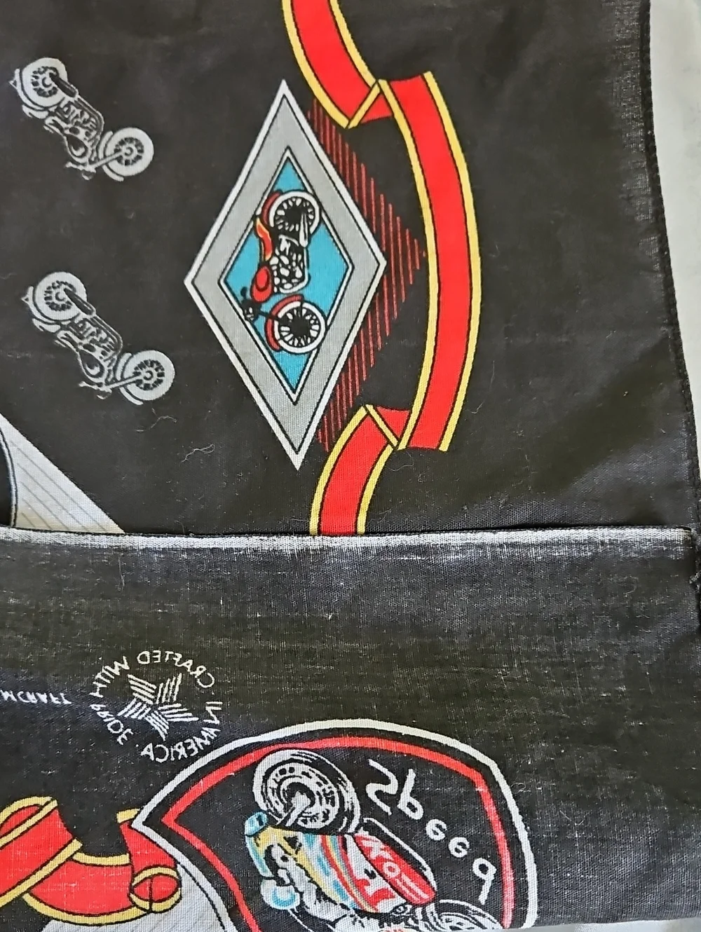 Vintage WamCraft Highway Speed Motorcycle Bandana USA